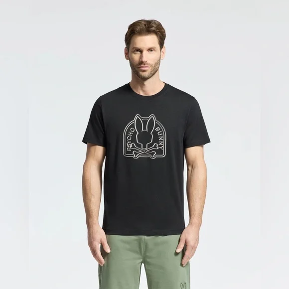 Psycho Bunny Melbourne Graphic Tee - Black